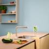 Stainless steel Quooker Front Tap with hot, cold and boiling water