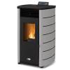 Stanley Solis K100SPGY Grey Pellet Stove - Curved Sides