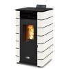 Stanley Solis K100SPWHFLT Edge White Pellet Stove - Flat Sides