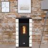 Stanley Solis K100SPWhFLT Edge Pellet Stove - Flat White Sides