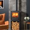 Stovax Riva2 50 Freestanding wood burning stove with landscape viewing window