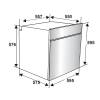 Technical drawing of Nordmende SO106BL Built-In Single Oven showing dimensions and installation guide