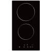 Top view of Culina UBIND30FLC 30cm black glass induction domino hob with touch controls and boost zone