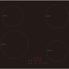 Top view of Culina UBIND60MT 60cm black glass induction hob with touch controls and LED display