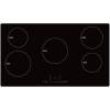 Top view of Culina UBIND90F 90cm black glass induction hob with slider touch controls and 4 boost zones
