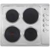 Top view of Culina UBSPH60KCR 60cm stainless steel solid plate electric hob with right-hand rotary controls