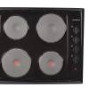 Top view of NordMende HE62BL 60cm solid plate hob with four cooking zones