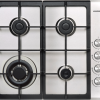 Top view of NordMende HGX603IX gas hob with Plus X burner layout