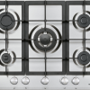 Top view of the Nordmende HGX703IX Gas Hob in Stainless Steel