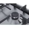 Top-down view of Bosch 58.2cm gas hob with durable pan supports