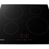 Top-down view of Samsung NZ64F3NM1ABUR induction hob installed in a modern kitchen worktop