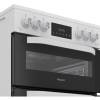 White Hotpoint gas cooker with large oven and separate grill cavity