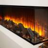 Wide New Forest 1600 panoramic electric fire with Rear Dark Glass