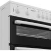 Zenith 60cm white cooker with 69L oven and 4-zone hob