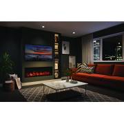 Fire FX Atmos 135R wide electric fire installed in media wall