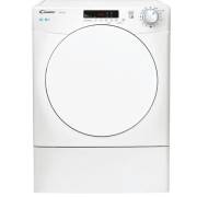 Front view of Candy CSEV9DF-80 9kg vented tumble dryer in white