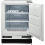Front view of Culina FBUF60E undercounter freezer with open drawers and LED light