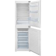 Front view of Culina FFBIS5050E integrated fridge freezer with 50/50 split and internal glass shelving