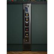 Front view of Culina UBBKWC15 15cm freestanding wine cooler in black glass with LED display