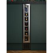 Front view of Culina UBSSWC15 15cm freestanding wine cooler in stainless steel with LED display