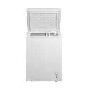 Front view of NordMende CF1431WH 143L chest freezer in white