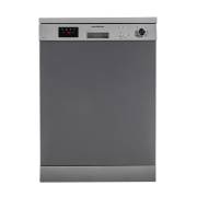 Front view of NordMende DW67DIX dishwasher in dark inox finish