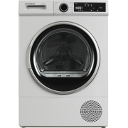 Front view of NordMende TDHP81WH heat pump dryer in white