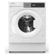 Front view of NordMende WMI1280WH integrated washing machine with door closed