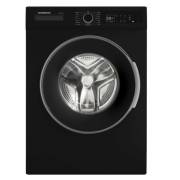 Front view of NordMende WMT1271BL 7kg washing machine in black