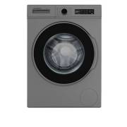 Front view of NordMende WMT1271SL 7kg washing machine in silver