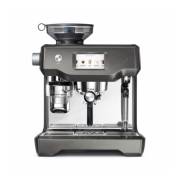 Front view of Sage Oracle Touch espresso machine in Black Stainless Steel finish
