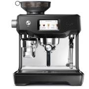Front view of Sage Oracle Touch espresso machine in Black Truffle finish