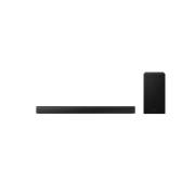 Front view of Samsung HW-B650F soundbar with wireless subwoofer