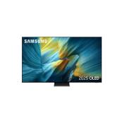 Front view of Samsung QE65S95FAEXXU 65 inch OLED Smart TV with ultra-slim design