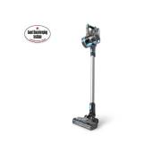 Front view of VAX Blade 4 Classic Plus cordless vacuum in graphite and blue