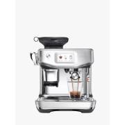 Front view of the Sage SES881BSS4GUK1 Barista Touch Impress Espresso Machine in a brushed Stainless Steel finish