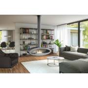 Henley Budapest Silver Bioethanol Ceiling Fireplace with floating effect