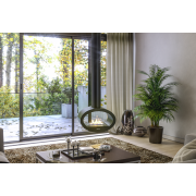 Henley Milan Bioethanol Ceiling Fireplace with open dual-sided flames