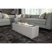 Henley Mist Bioethanol Stove in white finish with brushed steel burner
