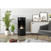Henley Paris Bioethanol Stove in black finish with real flame effect