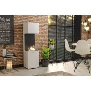 Henley Vienna Bioethanol Stove in White with tall freestanding design