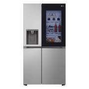 LG GSGV80PYLL InstaView™ fridge freezer in Prime Silver with side-by-side doors