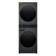 LG WT1210BBTN1 WashTower in Platinum Black front view