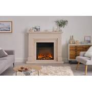 New Forest 650sq electric fire with Deluxe Real Logs and Black Edition