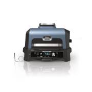 Ninja OG901UK Woodfire Pro Connect XL Electric BBQ Grill & Smoker in black and blue