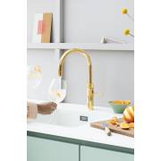 Quooker FNRGLD Fusion Round Tap in Gold – 5-in-1 kitchen tap
