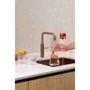 Rose Copper Quooker Fusion Square Tap with hot, cold, boiling, chilled and sparkling water