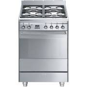 Smeg SUK61PX8 - 60cm Concert Dual Fuel Range Cooker