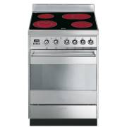 Smeg SY6CPX8 - 60cm Symphony Electric Ceramic Cooker - Stainless Steel