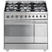 Smeg SY92PX8 - 90cm Symphony Dual Fuel Range Cooker - Stainless Steel